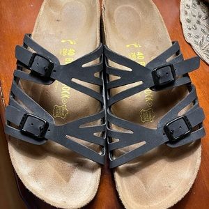 Birkenstock sandal black leather size 40